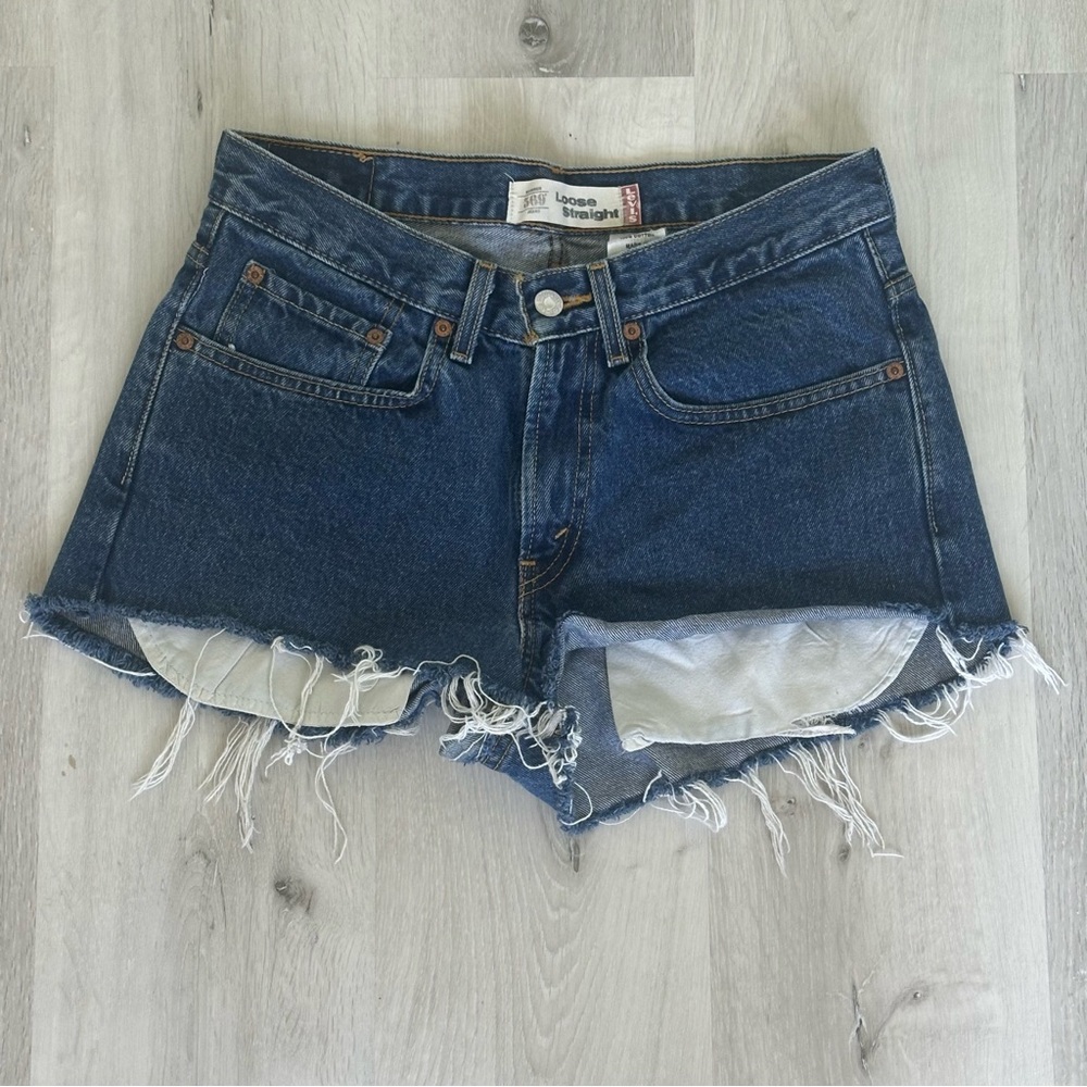 Levi's Blue Jean Shorts Distressed Cut-Offs